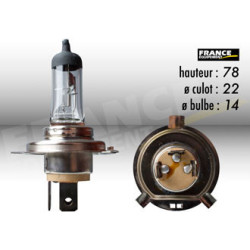 AMPOULE CODE HALOGENE H4 P43T 12V145/100W