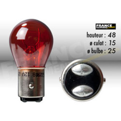 AMPOULE FEU STOP ET ARRIERE BAY15D 12V21/5W