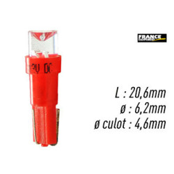 AMPOULE ROUGE TYPE W2x4.6D / T5 12V0.2W