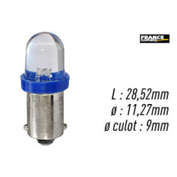 AMPOULE BLEU TYPE BA9S/T4W 12V0.29W