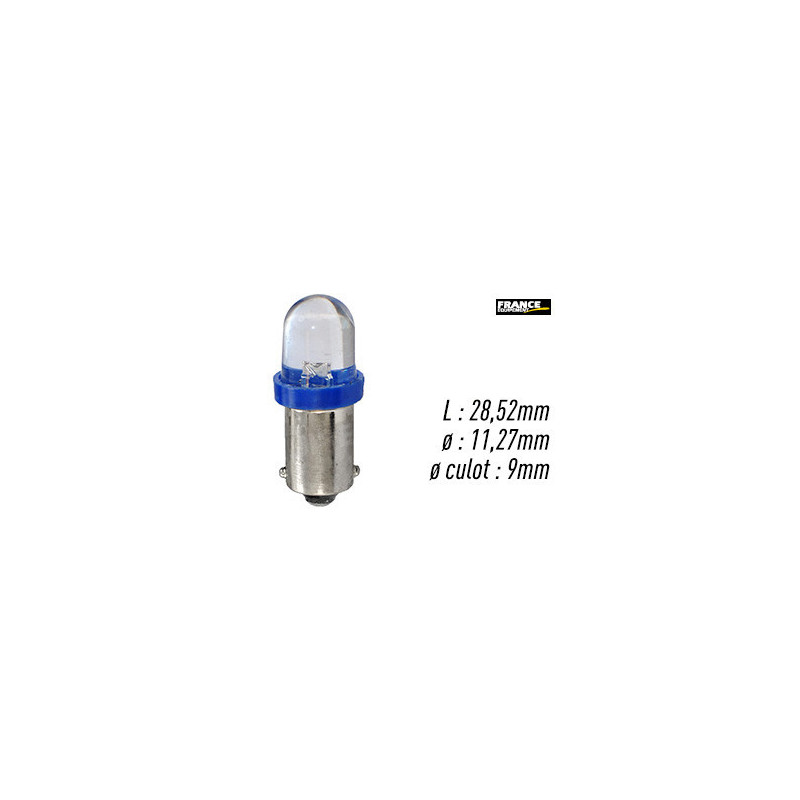 AMPOULE BLEU TYPE BA9S/T4W 12V0.29W