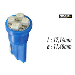 AMPOULE TEMOIN BLEU SANS CULOT W2,1x9,5D/W5W-T10 12V0.32W