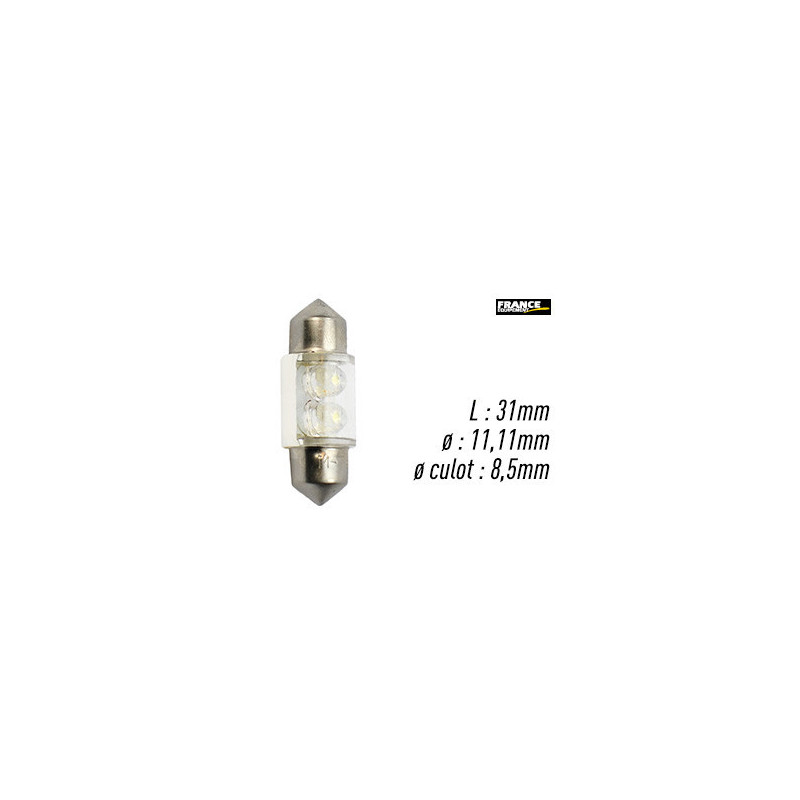 AMPOULE BLANCHE TYPE S8,5D/C5W 12V0.4W