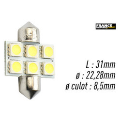 AMPOULE BLANCHE TYPE S8,5D/C5W 12V1.44W