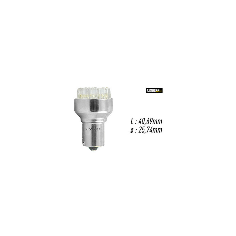 AMPOULE BLANCHE TYPE BA15S 12V1.2W