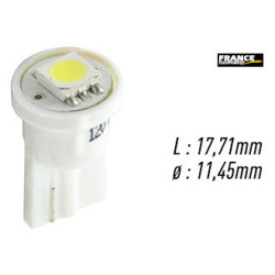 AMPOULE TEMOIN BLANCHE SANS CULOT W2,1x9,5D/W5W-T10 12V0.24W