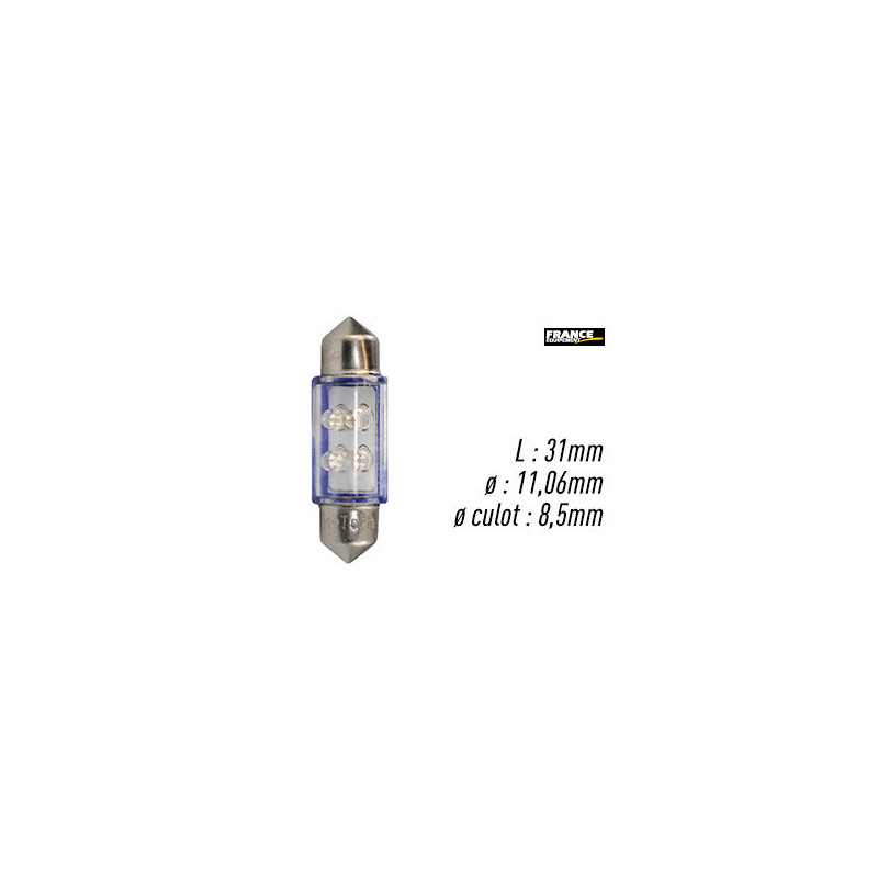 AMPOULE BLEU TYPE S8,5D/C5W 12V0.27W