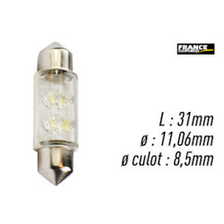 AMPOULE BLANCHE TYPE S8,5D/C5W 12V0.27W