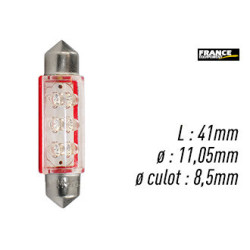 AMPOULE ROUGE TYPE S8,5D/C5W 12V0.37W