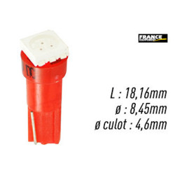AMPOULE ROUGE TYPE W2x4.6D / T5 12V0.24W