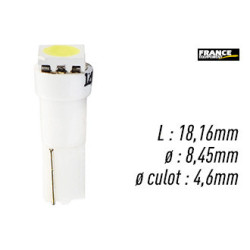 AMPOULE BLANCHE TYPE W2x4.6D / T5 12V0.24W