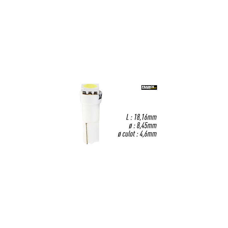 AMPOULE BLANCHE TYPE W2x4.6D / T5 12V0.24W