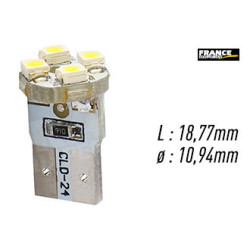 AMPOULE TEMOIN BLANCHE SANS CULOT W2,1x9,5D/W5W-T10 12V0.32W