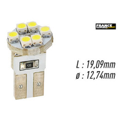 AMPOULE TEMOIN BLANCHE SANS CULOT W2,1x9,5D/W5W-T10 12V0.48W