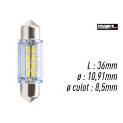 AMPOULE BLANCHE TYPE S8,5D/C5W 12V0.7W
