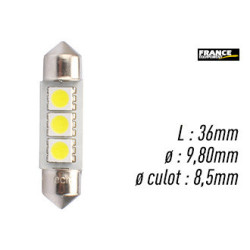 AMPOULE BLANCHE TYPE S8,5D/C5W 12V0.72W