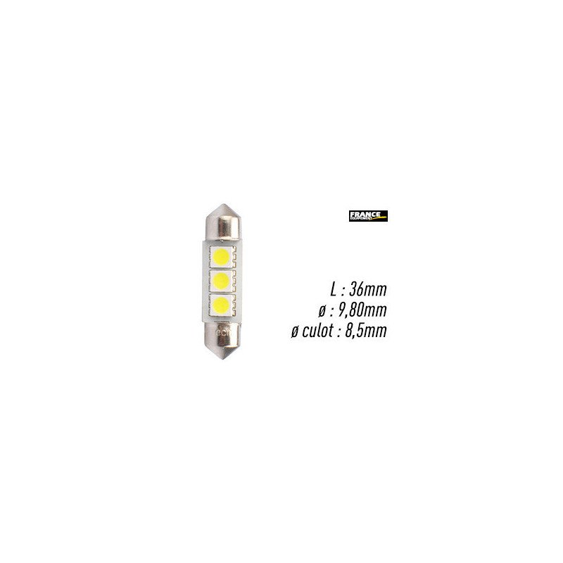 AMPOULE BLANCHE TYPE S8,5D/C5W 12V0.72W