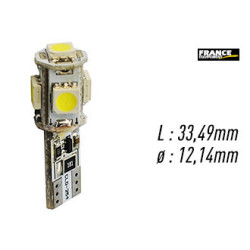 AMPOULE TEMOIN BLANCHE SANS CULOT W2,1x9,5D/W5W-T10 12V1.2W