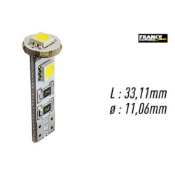 AMPOULE TEMOIN BLANCHE SANS CULOT W2,1x9,5D/W5W-T10 12V0.72W