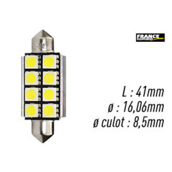 AMPOULE BLANCHE TYPE S8,5D/C5W 12V1.92W