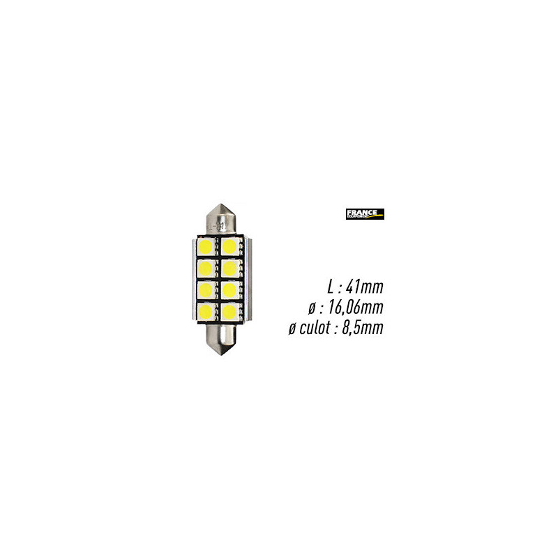 AMPOULE BLANCHE TYPE S8,5D/C5W 12V1.92W