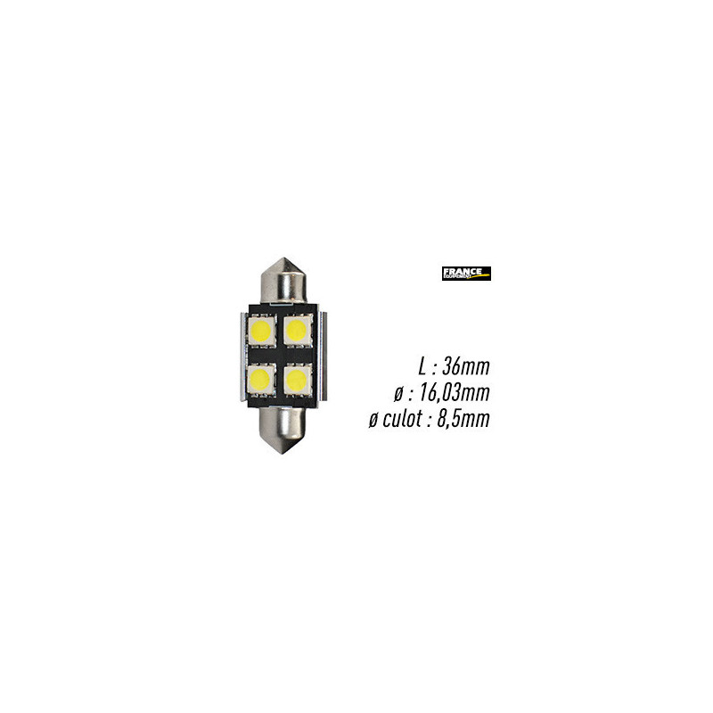 AMPOULE BLANCHE TYPE S8,5D/C5W 12V0.96W