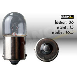 AMPOULE TEMOIN RING BA15S 12V5W