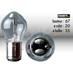 AMPOULE PHARE RING BA20D 6V35/35W