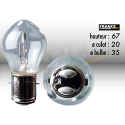 AMPOULE PHARE RING BA20D 12V25/25W