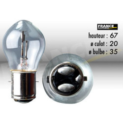 AMPOULE PHARE RING BA20D 12V45/40W