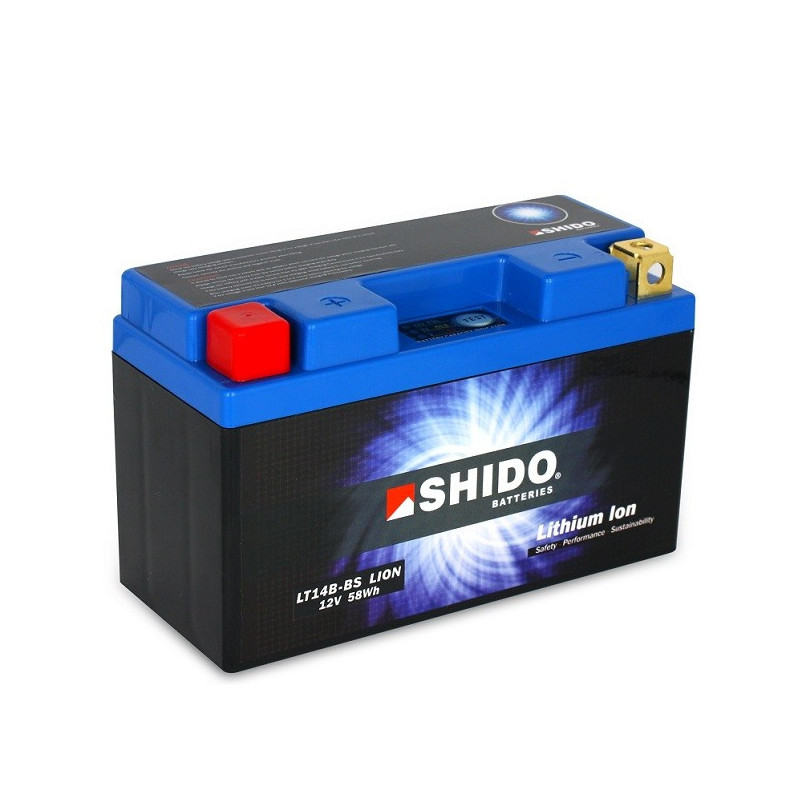 Batterie Lithium Ion SHIDO pour moto LT14B-BS