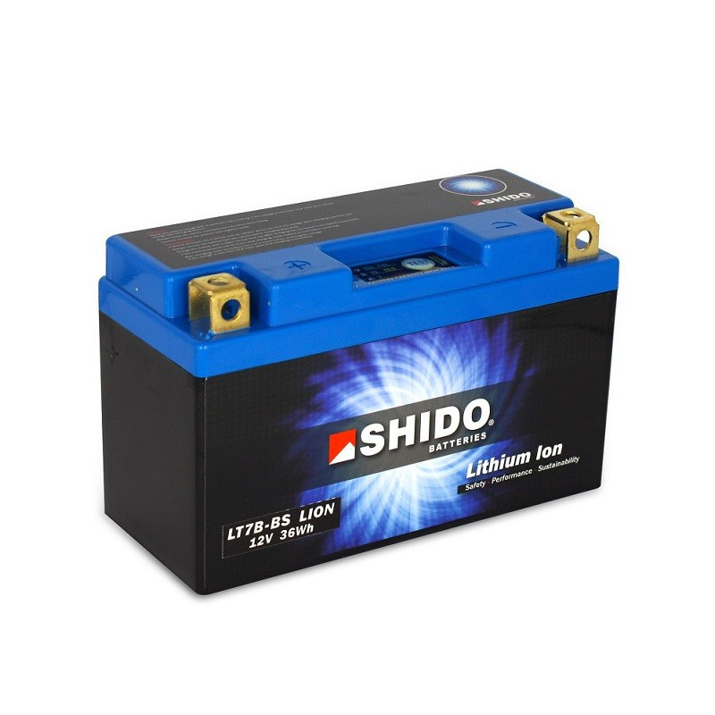 Batterie Lithium Ion SHIDO pour moto LT7B-BS