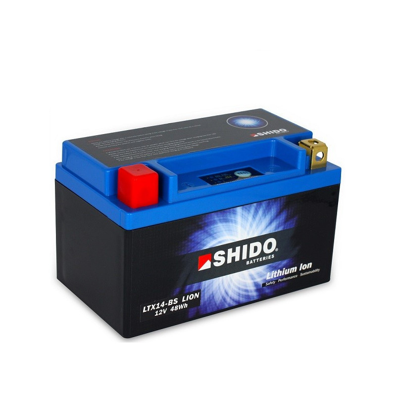 Batterie Lithium Ion SHIDO pour moto LTX14-BS