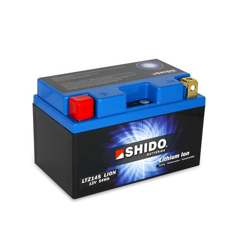Batterie Lithium Ion SHIDO pour moto LTZ14S