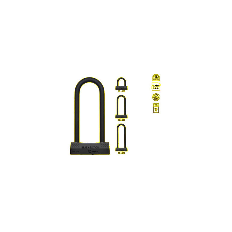 ANTIVOL AUVRAY U K10 - 85X230mm BLACK EDITION