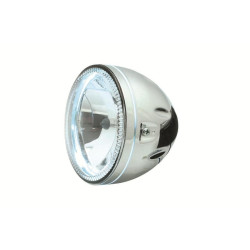 Phare moto BIHR chromé contour led 5 3/4 fixation laterale