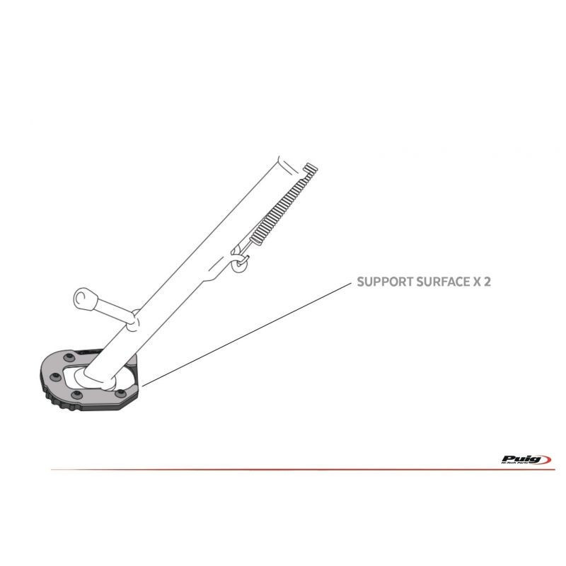 Extension de pied de béquille 20176 Puig pour KTM 