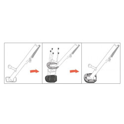 Extension de pied de béquille 20187 Puig pour BMW F800GS 2013-2017, F800GS Adventure 2013-2018 