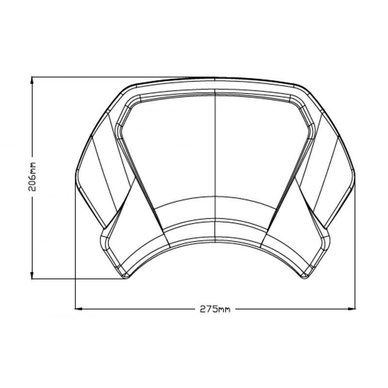 Plaque frontale en aluminium 9800 - Ducati SCRAMBLER Desert Sled 17-18, SCRAMBLER 1100 / Sport / Special 18 et + 
