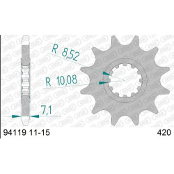 Kit chaîne acier pour RIEJU 50 MRT 2017-2021 2