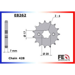 CLR.125 CITY FLY'98/03 17X50 RK428FEX 2