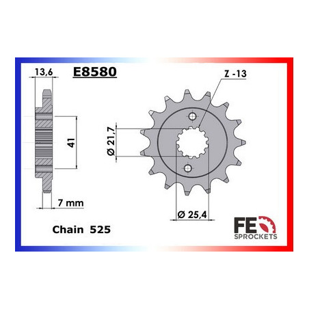 XL.600.V TRANSALP'89/00 15X47 RK525RO  (PD06)(PD10A)