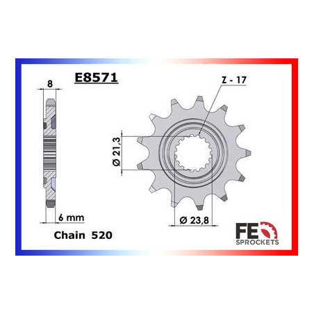 CRF.250.R '19/21 13X48 RK520MXZ