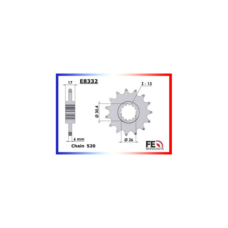 CBR.1000 '08/16 16X42 RK520GXW  Racing (transformation en 520)