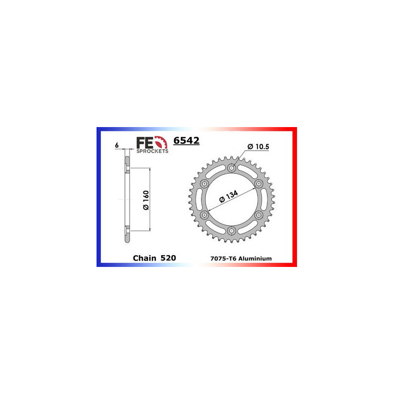 CBR.1000 '08/16 16X42 RK520GXW  Racing (transformation en 520)