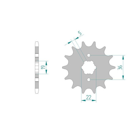 Kit chaine DID  ACIER ADLY 300 THUNDERBIKE 2004 à 2005
