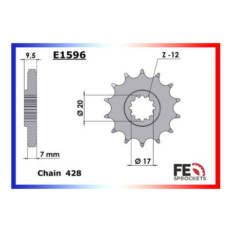 85.SX '13/17 Pts Roues 14X46 RK428MXZ *