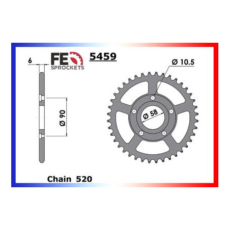 125.SP01 / SP02 '88/92 14X38 RK520MXZ