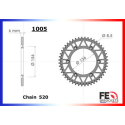 250.ENDURO '94/96 13X50 RK520MXZ µ 2
