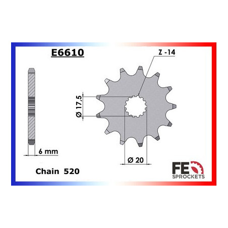 125.EC ENDURO '03/12 13X48 RK520MXZ